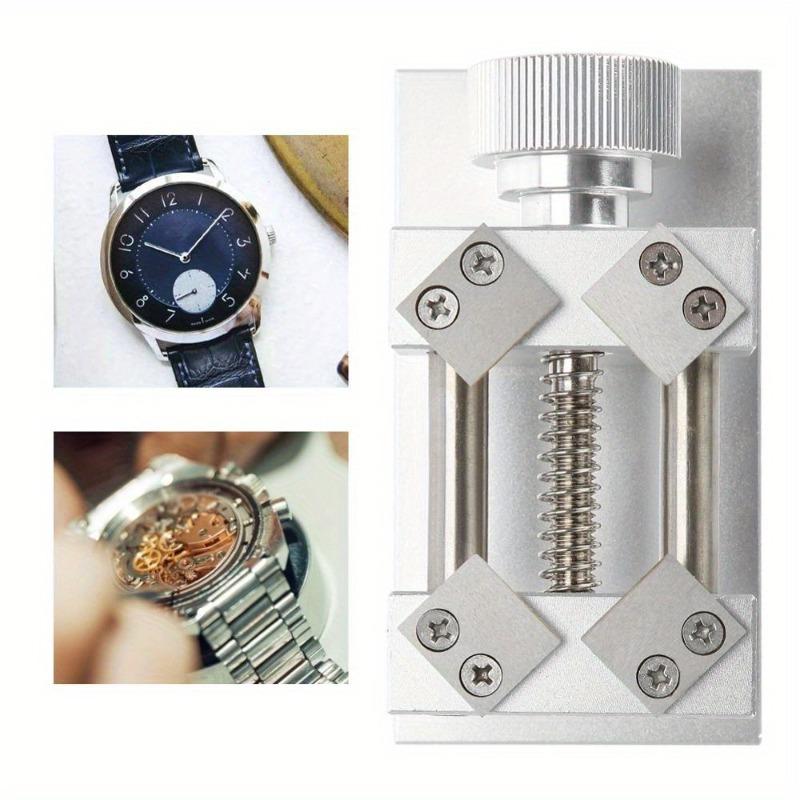 1 st Professionell Klockramöppnare Borttagningsverktyg Arbetsbänk Baksida Öppningsverktyg Klockdelar Reparationsverktyg för Urmakare Röd /Silver