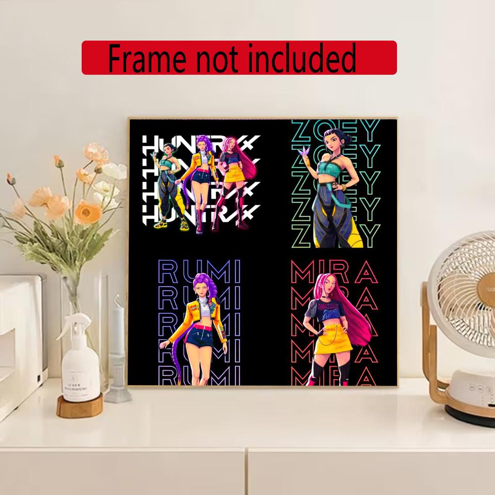 Huntrix 5D Diy Diamond Painting Round Diamond Mosaic Suitable For Beginners Diamond Painting Rhinestones Gift Frameless