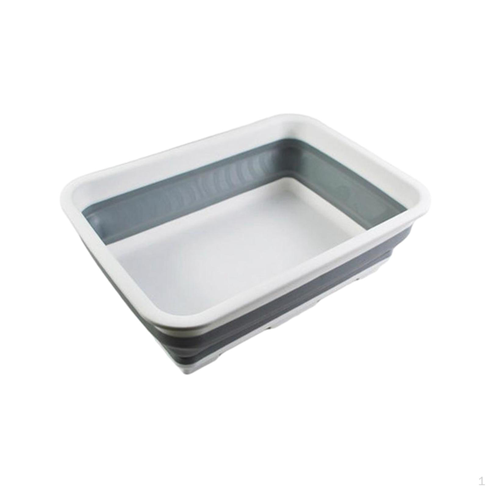 

Collapsible Cat Litter Box Foldable Kitten Travel Toilet Bedpan Splashproof Easy Clean Open Top сірий колір