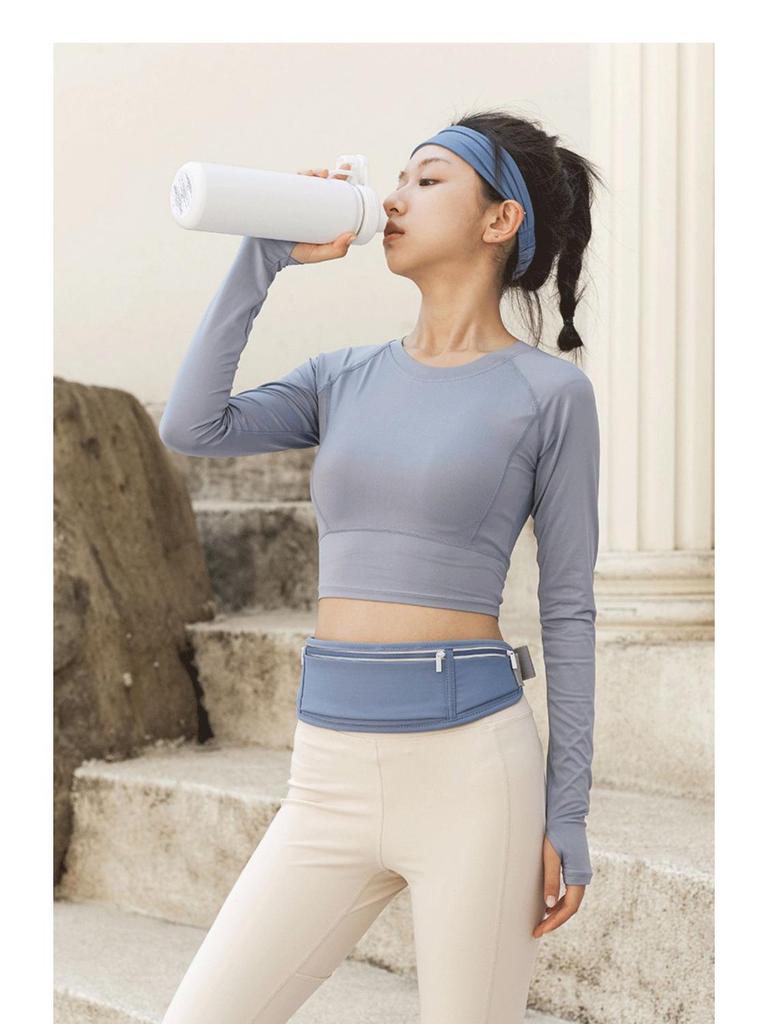 Women's Slim Multi-Pocket Running Pouch with Phone and Water Bottle Holder