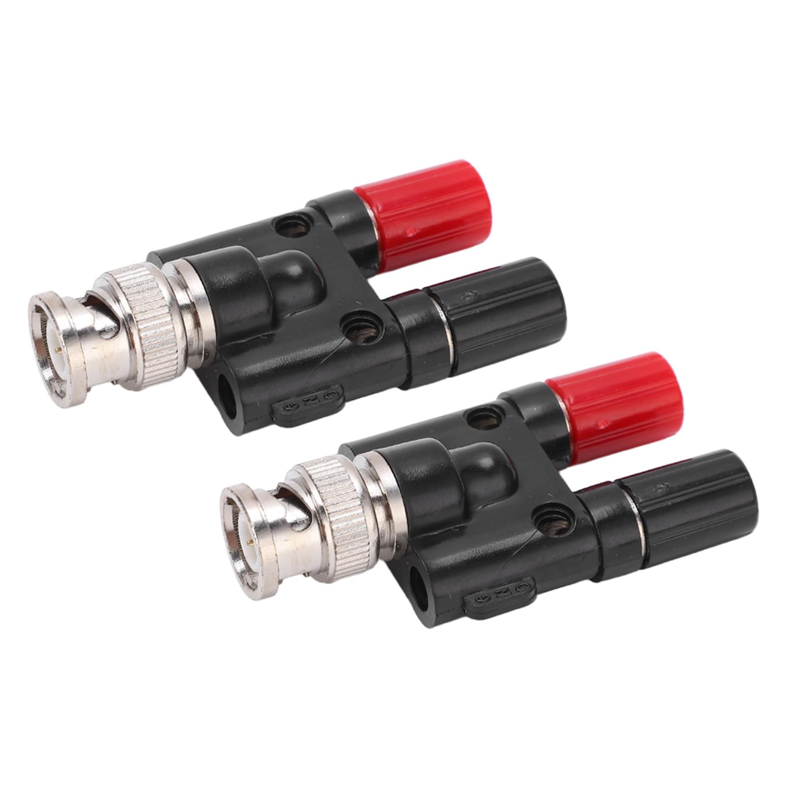 

2 шт. BNC Male to Dual 4mm Banana Female Socket Binding Post RF Coaxial Splitter Adapter Connector