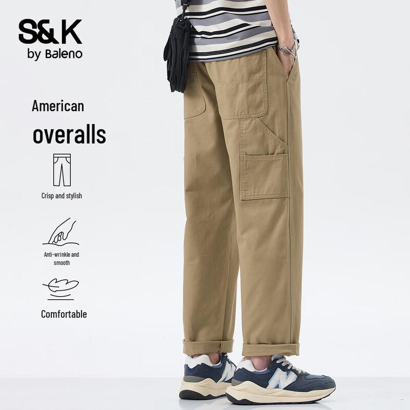 Baleno Men s S&K Loose Fit Straight-Leg Workwear Casual Pants 3XL