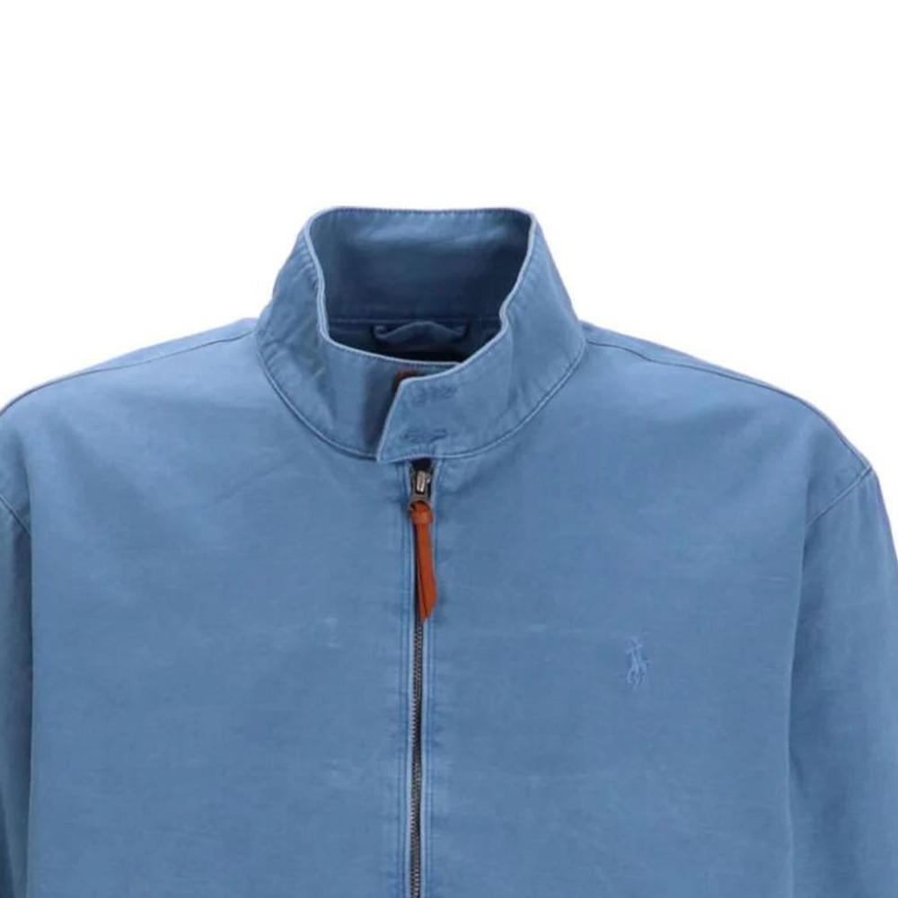 Polo Ralph Lauren Solid Color Stand Collar Zip Up Long Sleeve Jacket Men jackets Blue 710940743-002