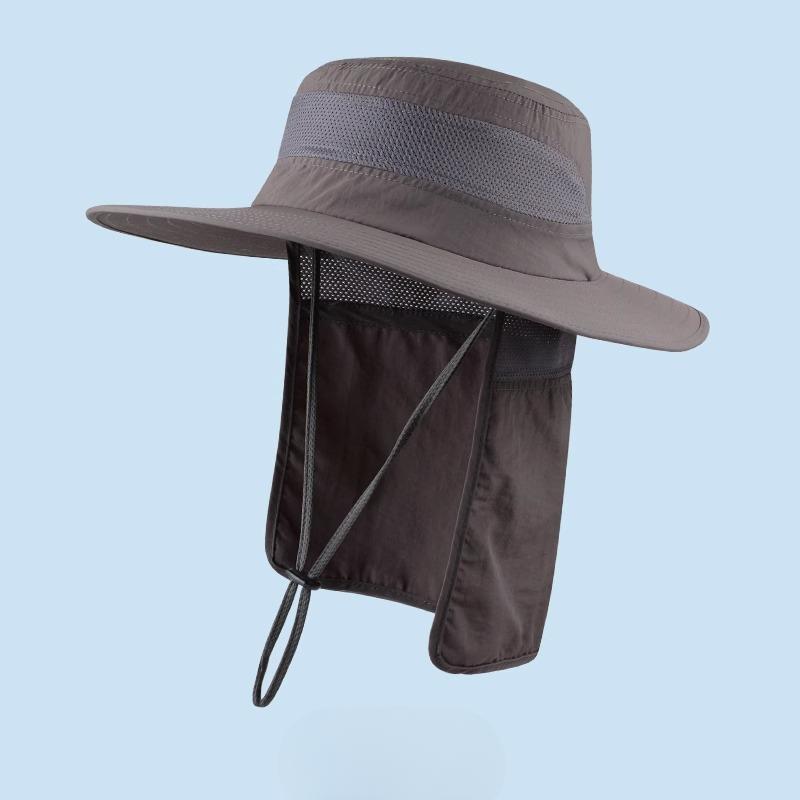 Outdoor Mountaineering Fishing Sun Hat Quick Dry Fisherman Hat Sun Protection Hat Men Summer Riding Mesh Large Brim Sun Hat