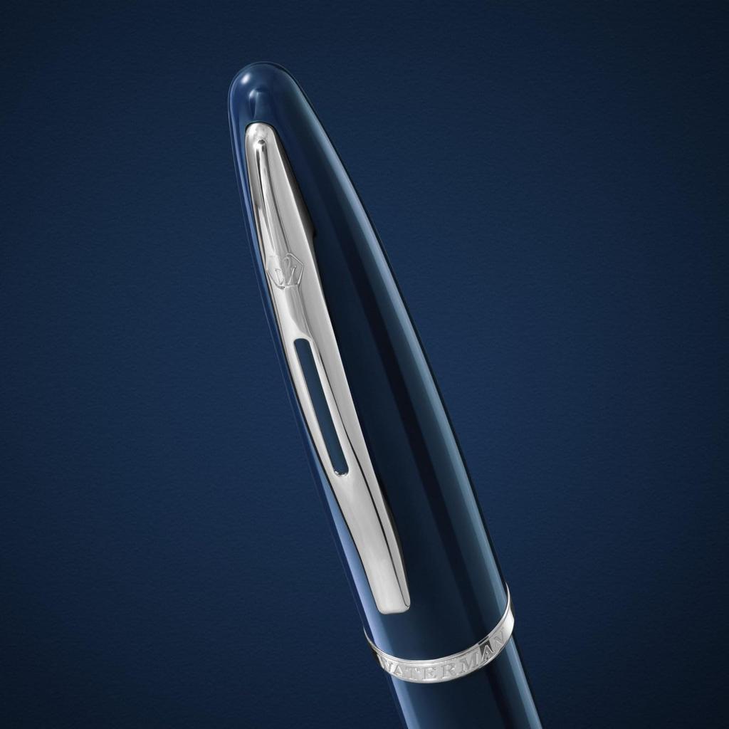 WATERMAN Karen Blue CT Ballpoint Fine Gift Premium Officially Product Number 2214312 Pen, Nib, Oil-Based, Boxed, Quality, Imported,