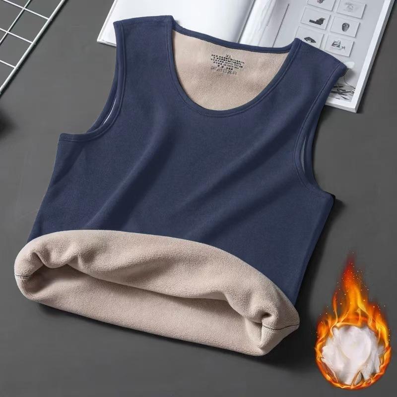 

Мужской утолщенный терможилет с флисовой подкладкой, осенне-зимний, с подогревом, базовый слой, приталенный, без рукавов, топ-жилет 4XL [165-95kg]