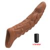 Reusable Extend Penis Enlargement Sleeve Vibrator Cock Ring Reusable Condoms Sex Toys for Men G Spot Vibrating Delay Ejaculation
