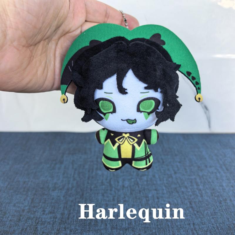 12Cm Stuffed Cute Freak Anime Game Circus Character Pierrot / Harlequin And Jester Cartoon Plush Toys Bag Keychain Plushie Doll