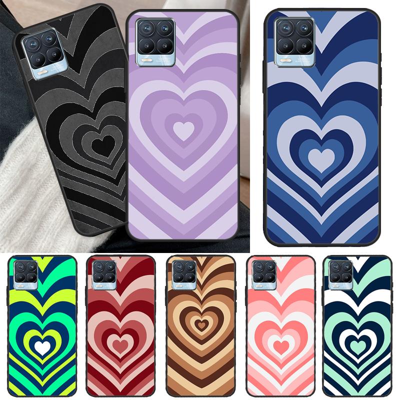 

Latte Love Tunnel Brown Heart For OnePlus 10 Pro 9 Pro 8T Nord2 9R Case For Realme GT 2 Pro 7 8 GT Neo2 9i 8i C21 Coque