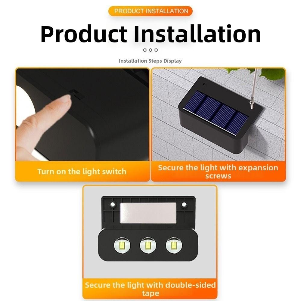 Rainproof Solar Step Lighting Solar Charging Solar Pathway Lights Garden Fence Light Pathway