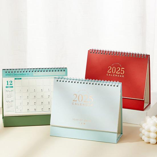 2025 Desk Calendar Monthly Planner Coil Binding Calendar Standing Flip Calendar Note Pads for Home Office Classroom