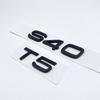 Akpsw6 3D Metal ABS Chrome Black Letters Logo Emblem For S40 T5 Series Rear Trunk Nameplate Badge Sticker Car Accessories