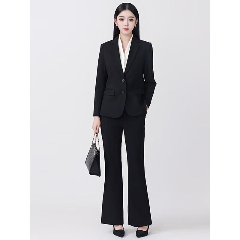 Women's High-Waist Stretch Flared Dress Pants