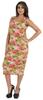 Bimba Printed Bodycon Midi Dress For Women Casual Sleeveless Viscose Jersey