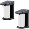 Set of 2 Solar Spotlights - LUMISKY - LUSTY - H18 Cm - Wall Light with Motion Sensor - White LED