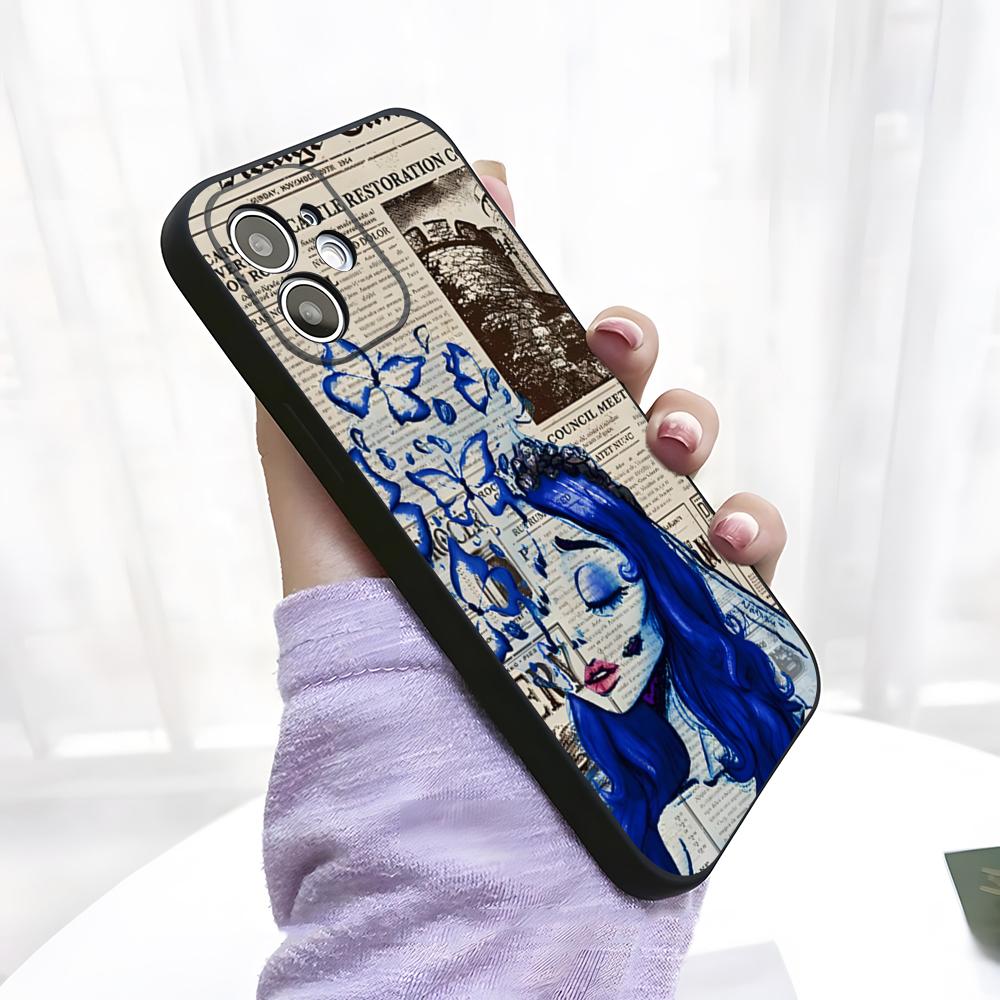 

Tim Burton C-Corpse Bride Phone Case For IPhone 17 Pro Max 15 Pro 16 14 Plus 12 13 Mini 11 Pro Shockproof Soft Cover iPhone14 ProMax