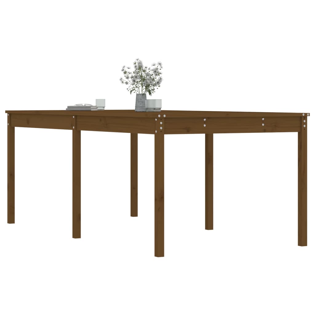 Garden Table Honey Brown 203.5 X 100 X 76 Cm Solid Pine Wood