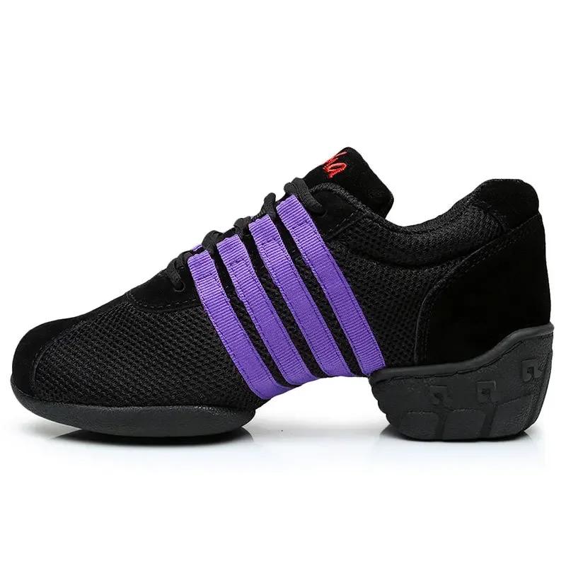 Modă pentru Femei Adidași Respirabili din Plasă Pantofi de Pânză Toc Mic Talpă Moale Antrenament Dans Latin Modern Vânzare Fierbinte Pantofi Dans Jazz