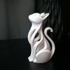 3D Printed Abstract Cat Sculpture Plastic Abstract Cat Figurine Sculpture of Kitten  Bedroom Decor