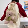 Internet Celebrity Cute Bear Doll Backpack Female 2025 New Student Bag Personalized Versatile Casual Backpack