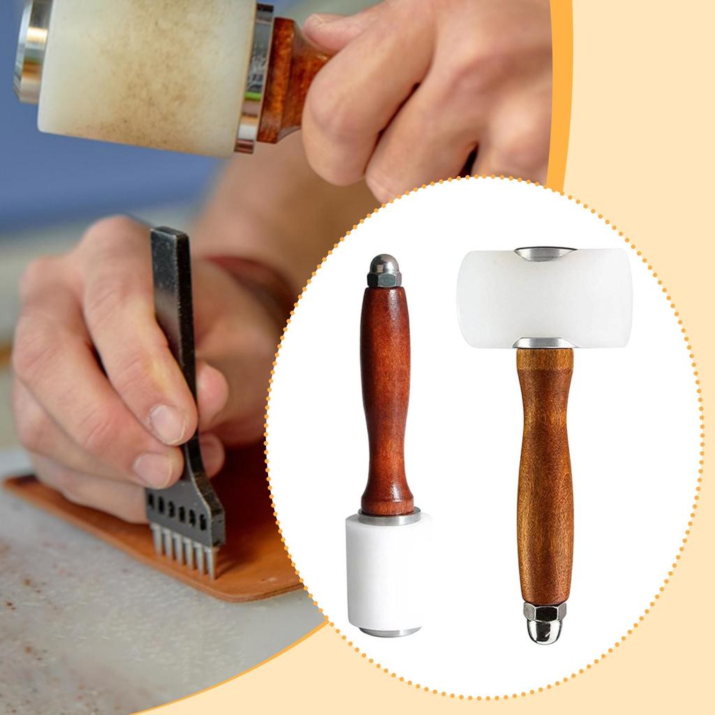Leathercraft Hammer Durable Nylon Mallet Professional Leather Tool for Leatherworking and Craft Supplies