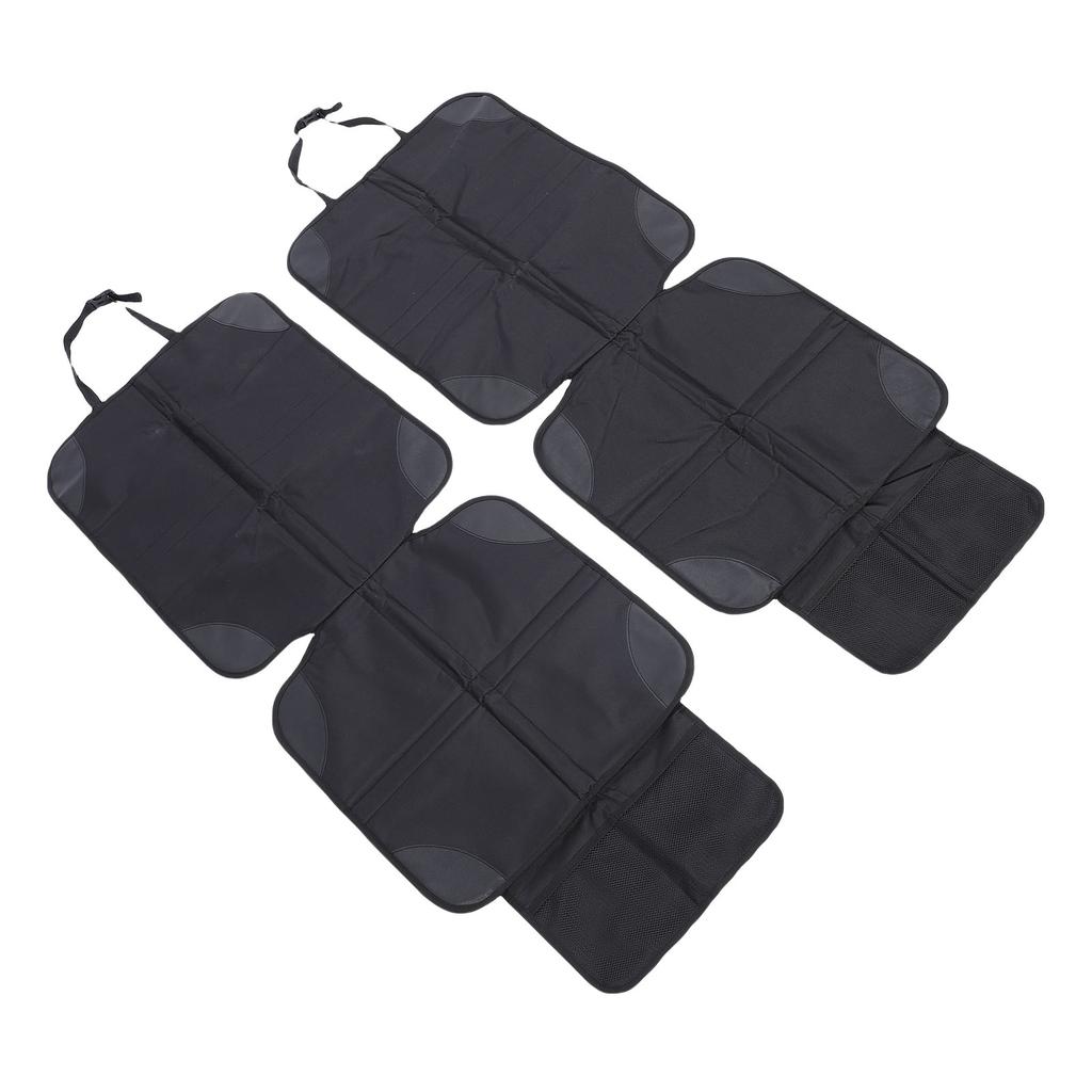 2PCS Car Seat Protector 600D Oxford Cloth Non Slip Pattern Baby Carseat Cover Protector with Mesh Pocket