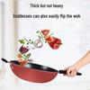 German Crystal Non-Stick Oilless Wok: Smoke-Free Flat Bottom Stir-Fry Pan for Induction & Gas Stoves.