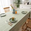 Knitterfest Waschbar Esszimmer Baumwolle Leinen Rechteckige Tischdecken mit Quasten