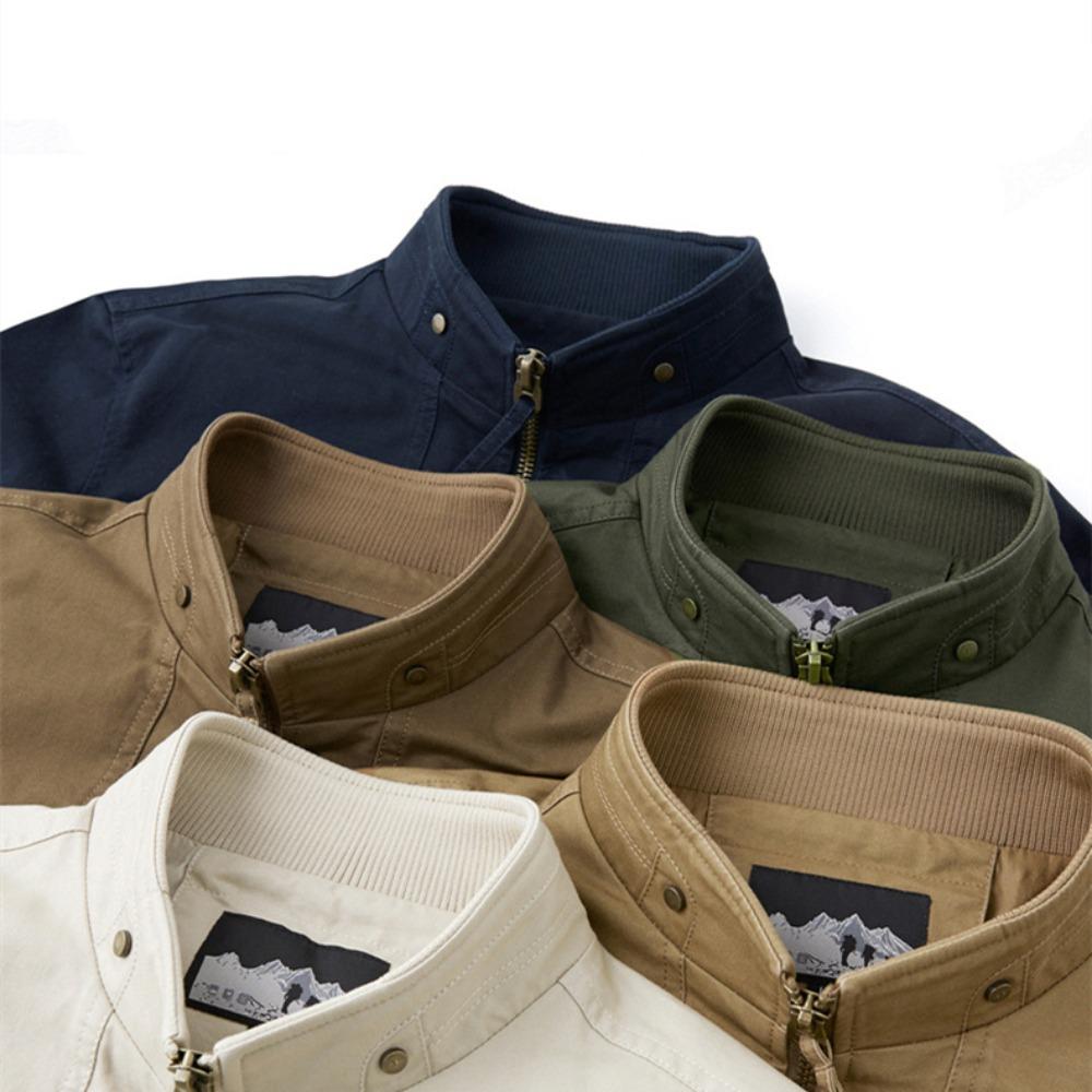 Winter Autumn 2025 New Fashion American Men's Solid Color Casual Trendy Solid Color Loose Warm Cotton Jacket Male Coats