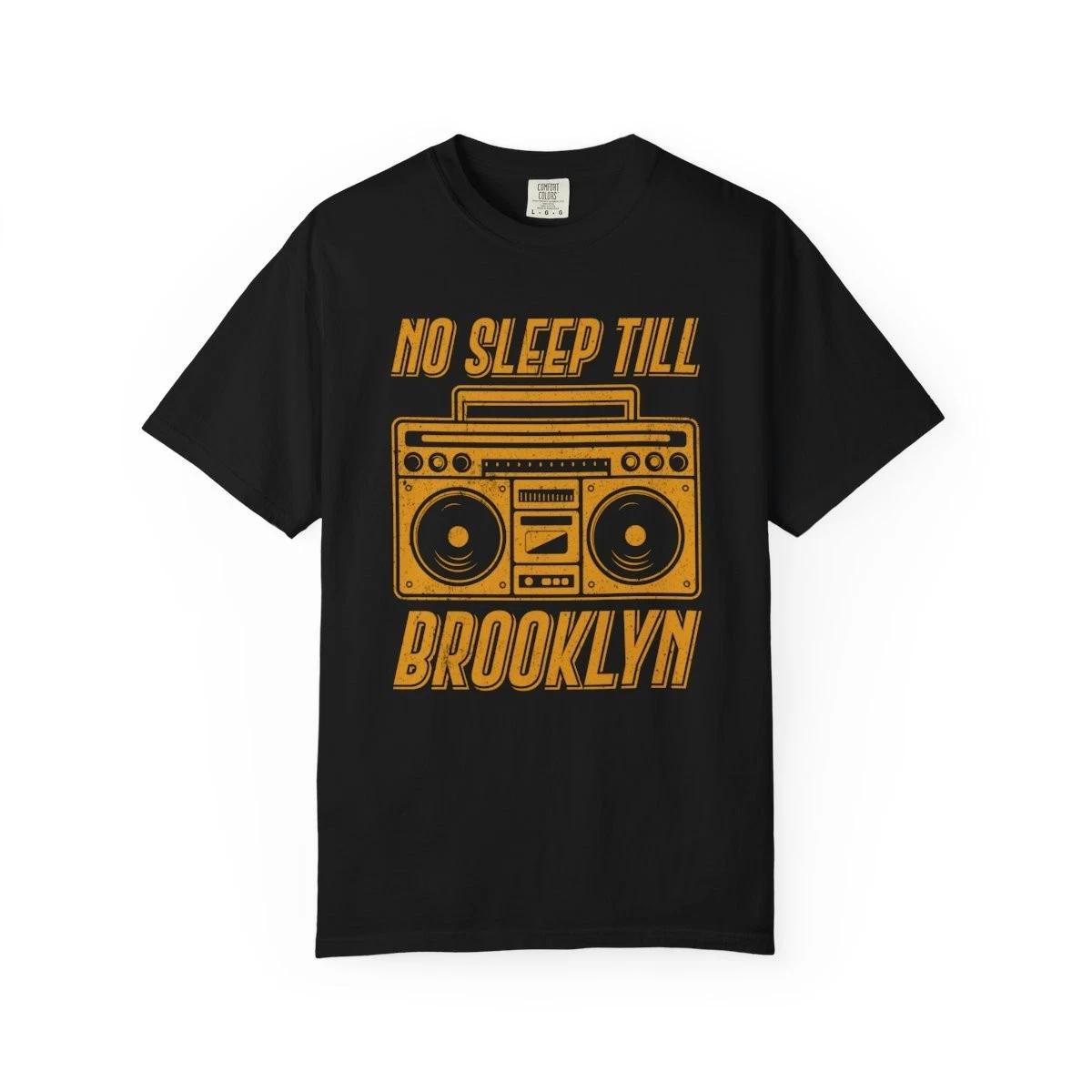 No Sleep Till Brooklyn Vintage Retro Meme Music Funny Gift Unisex T-Shirt XXL