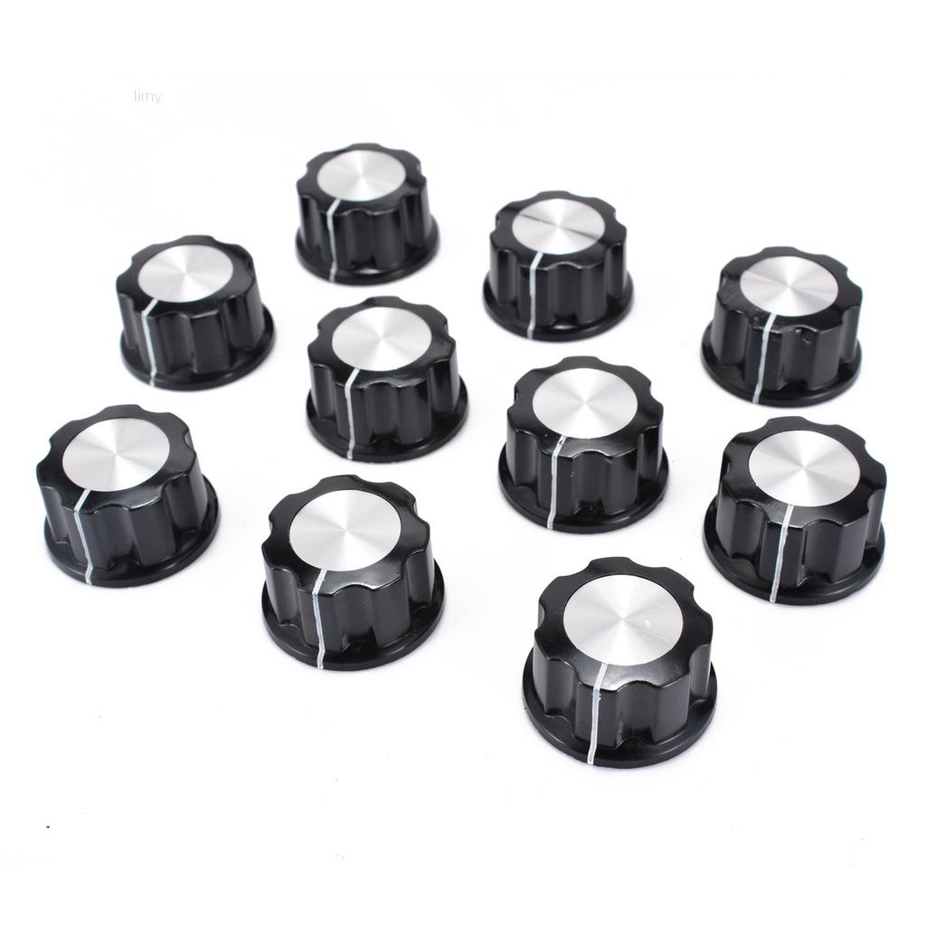 10Pcs Top Rotary Control Turning Knob for Hole 6mm Dia Shaft Potentiometer Set 10Pcs Top Rotary Control Turning Knob for Hole 6mm Dia Shaft Potentiometer Set