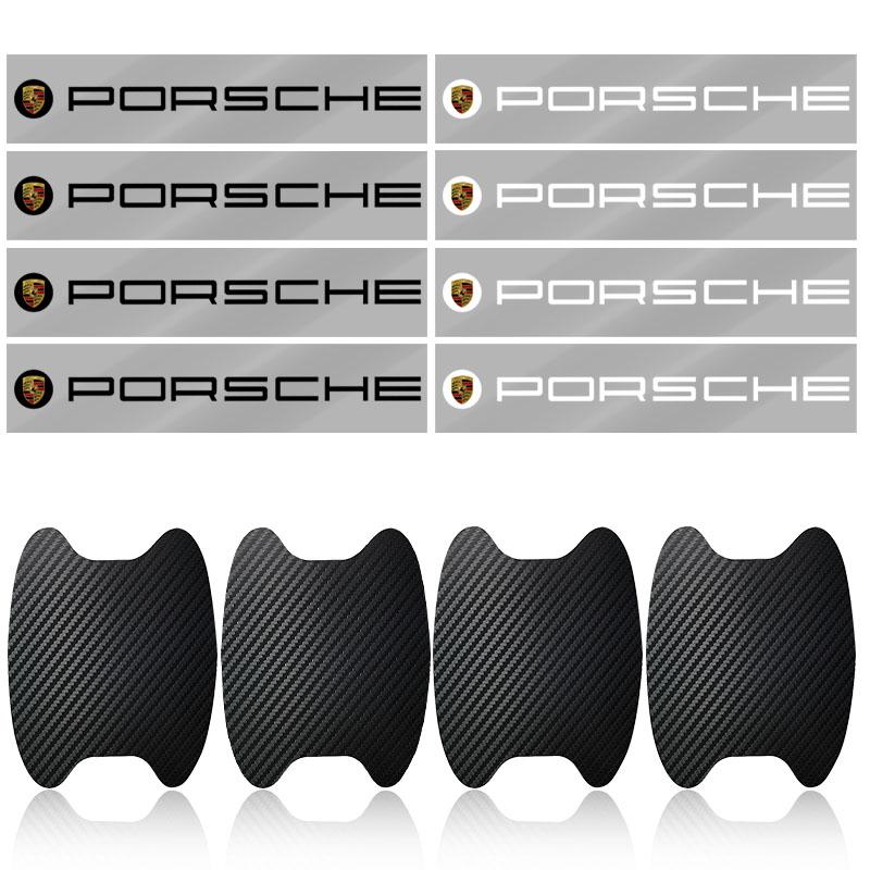 Car Door Sticker Carbon Fiber Scratches Auto Handle Protection Film For Porsche Boxster Cayenne Panamera Macan Cayman 911 918 996 917 991