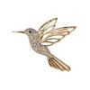Elegant 2026 Hummingbird Rhinestone Brooch – High-End Alloy Animal Lapel Pin