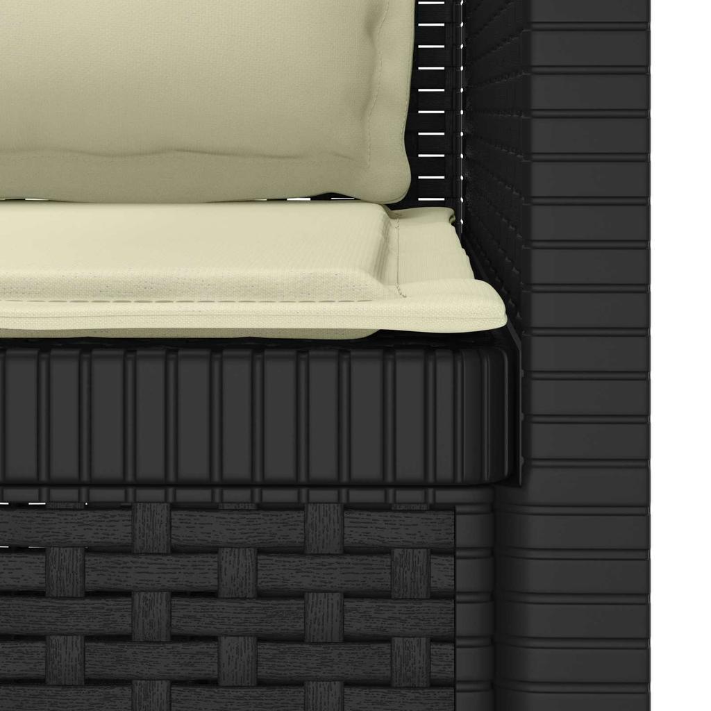 1 Seater Armchair with Cushion Rattan Look PP Anthracite