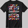 T-Shirt Uomo/Donna Base Eurovision Song Contest BASEL 2025 Bianco-Nero EU25