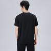 Li-Ning Solid Color Loose Fit Round Neck Drop Shoulder Short Sleeve T-Shirt Men Tops Black AHSU977-1