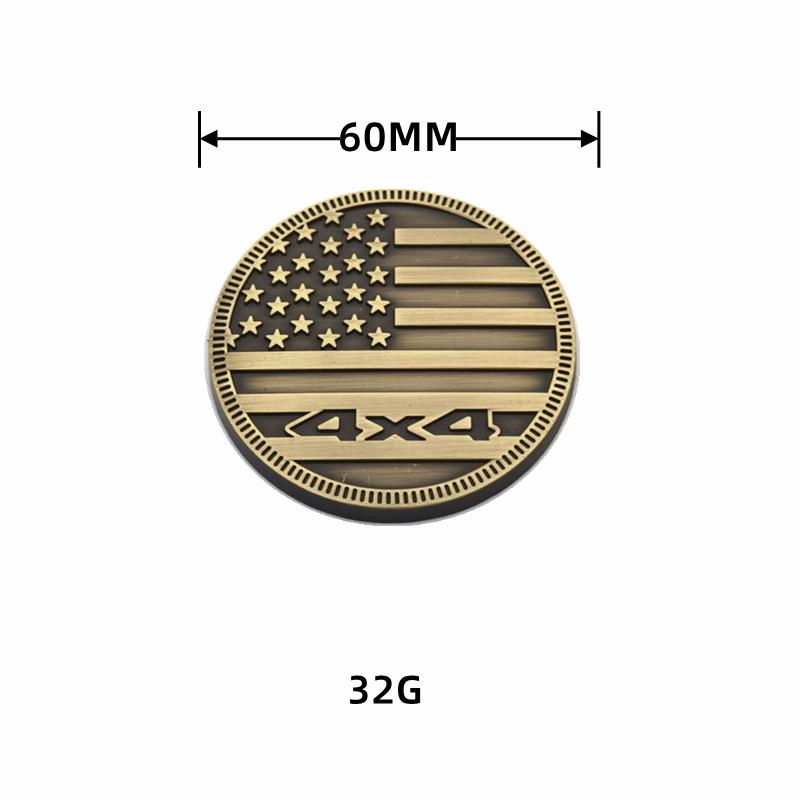 1pc 4x4 Round Emblem American Flag Badge Fit for Jeep Wrangler Grand Cherokee Liberty uy1