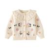 1-9 Years Kids Girls Button Closure Knitted Coat Cardigan Sweater