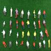 Pack Of 25 Miniature People Random Poses Figurines For Model City Scene With Vibrantly Color And Realistic Detail