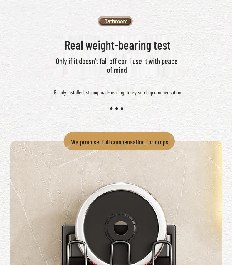 Wall-Mounted Punch-Free Toothbrush and Mouthwash Holder Set