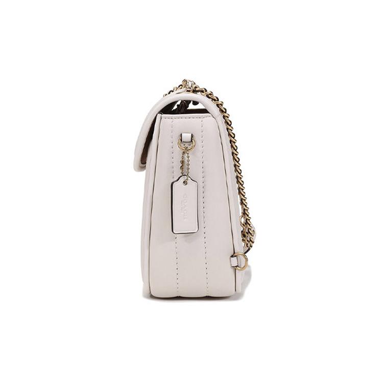 New COACH Leather Shoulder Bag, Crossbody Bag, Backpack Trumpets Women's White 4688-B4HA