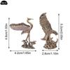 1PCS Antique Brass Eagle Crane Statue Small Ornaments Vintage Brass Animal Figurines Crafts Desk Home Decor Accessories Gifts