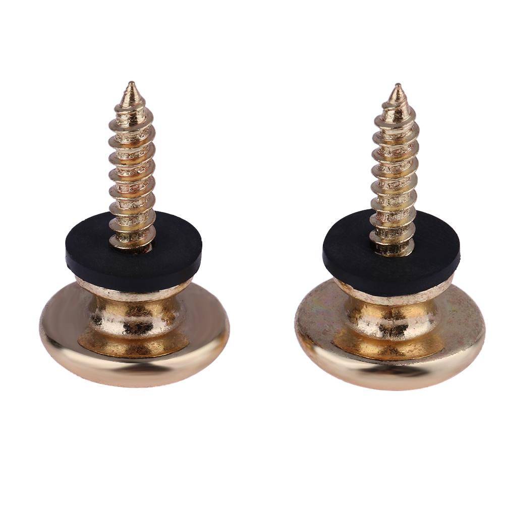 Botões de Trava de Correia para Violão Acústico de Ferro Cabeça de Cogumelo Ponta de Cinto para Guitarras Elétricas Acessórios Profissionais para Instrumentos Musicais