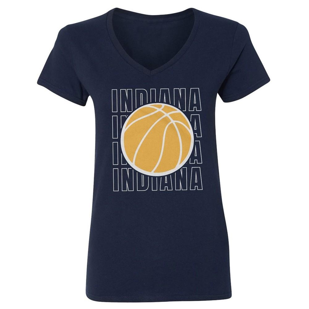 Indiana Ball Support Fans - 2025 Basketball Winners Ladies V-Neck Tshirt Unisex T-Shirt XL