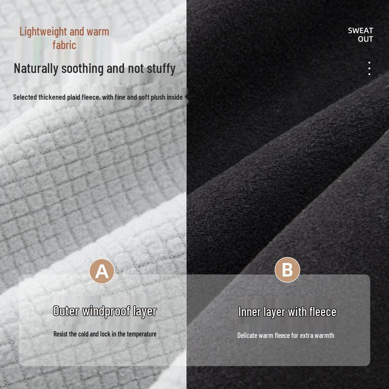 JEEP SPIRIT Men's Half-Zip Stand-Collar Sweatshirt