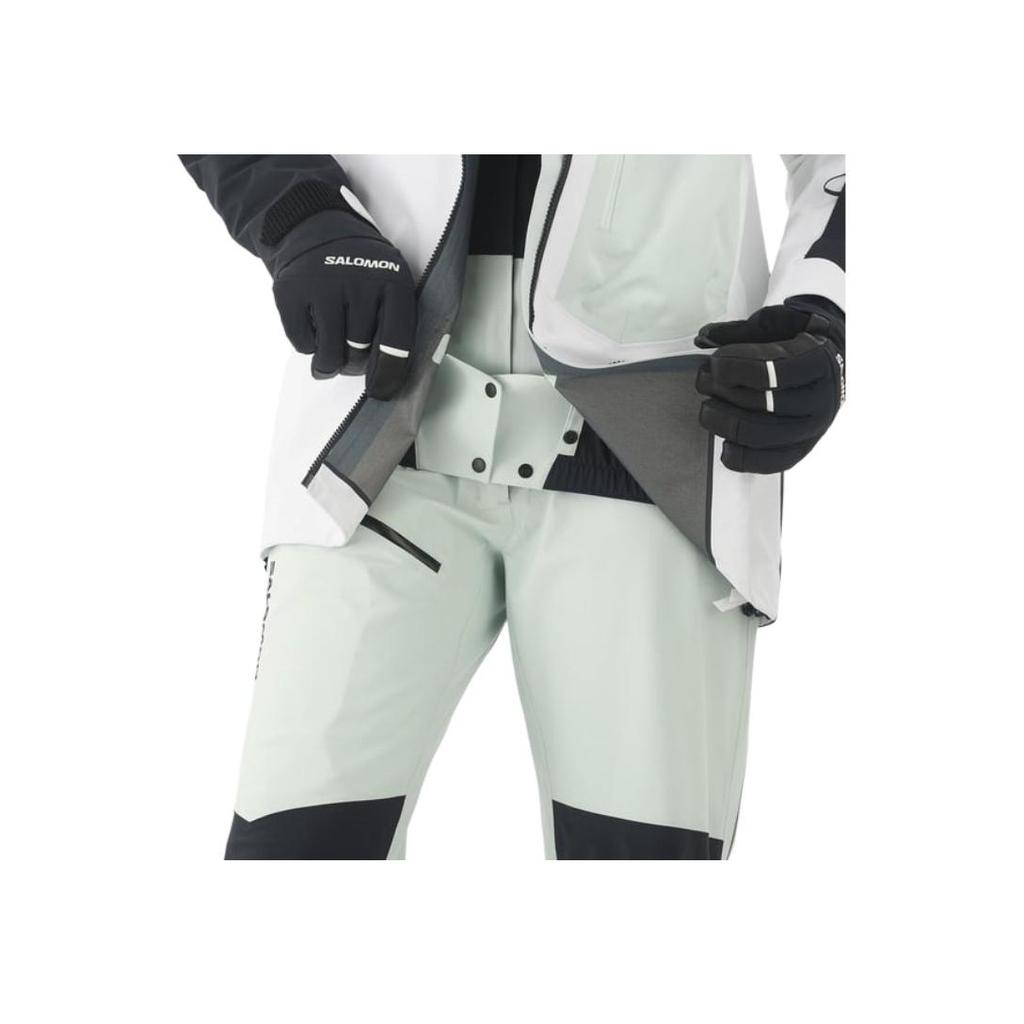 SALOMON Color Block Hooded Zip-Up Long Sleeve Jacket Women Jacket White LC2310400