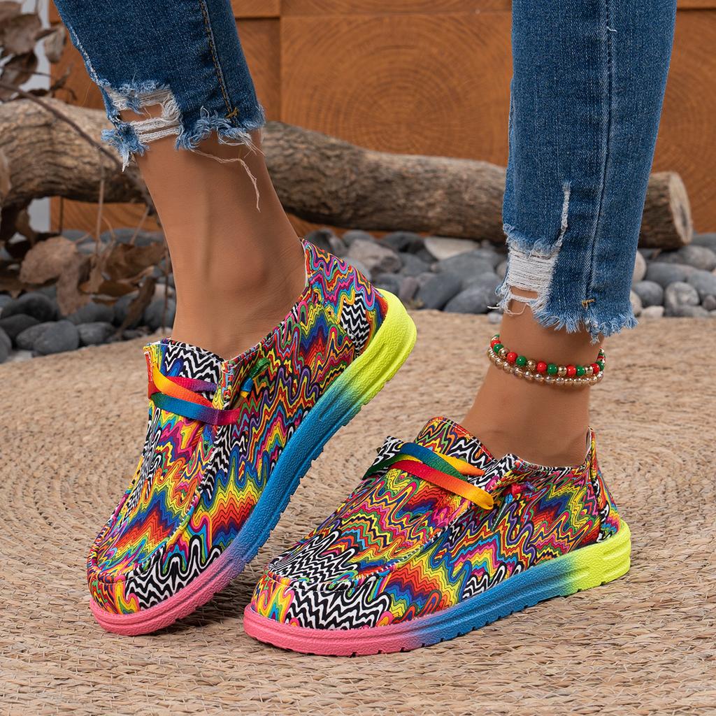 Fashion Woman Canvas Woman Shoes Summer Breathable Cloth Loafers Designer Luxury Shoes Woman Light Weight Slip-on Flat Sneakers Ladies