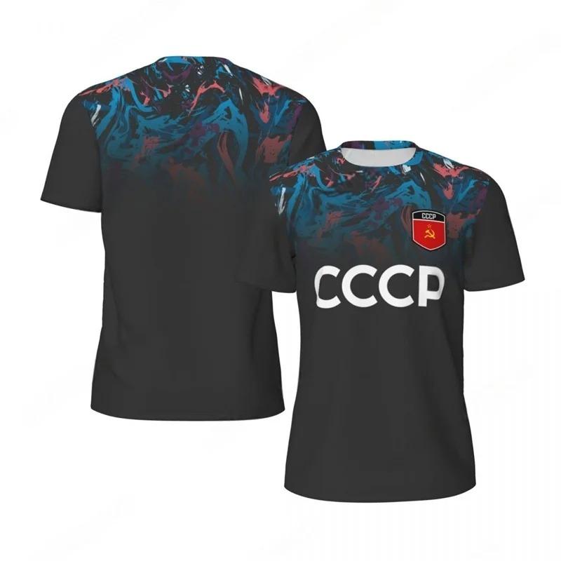 Football T-shirt Summer Oversized Soccer Running Short Sleeves Tops