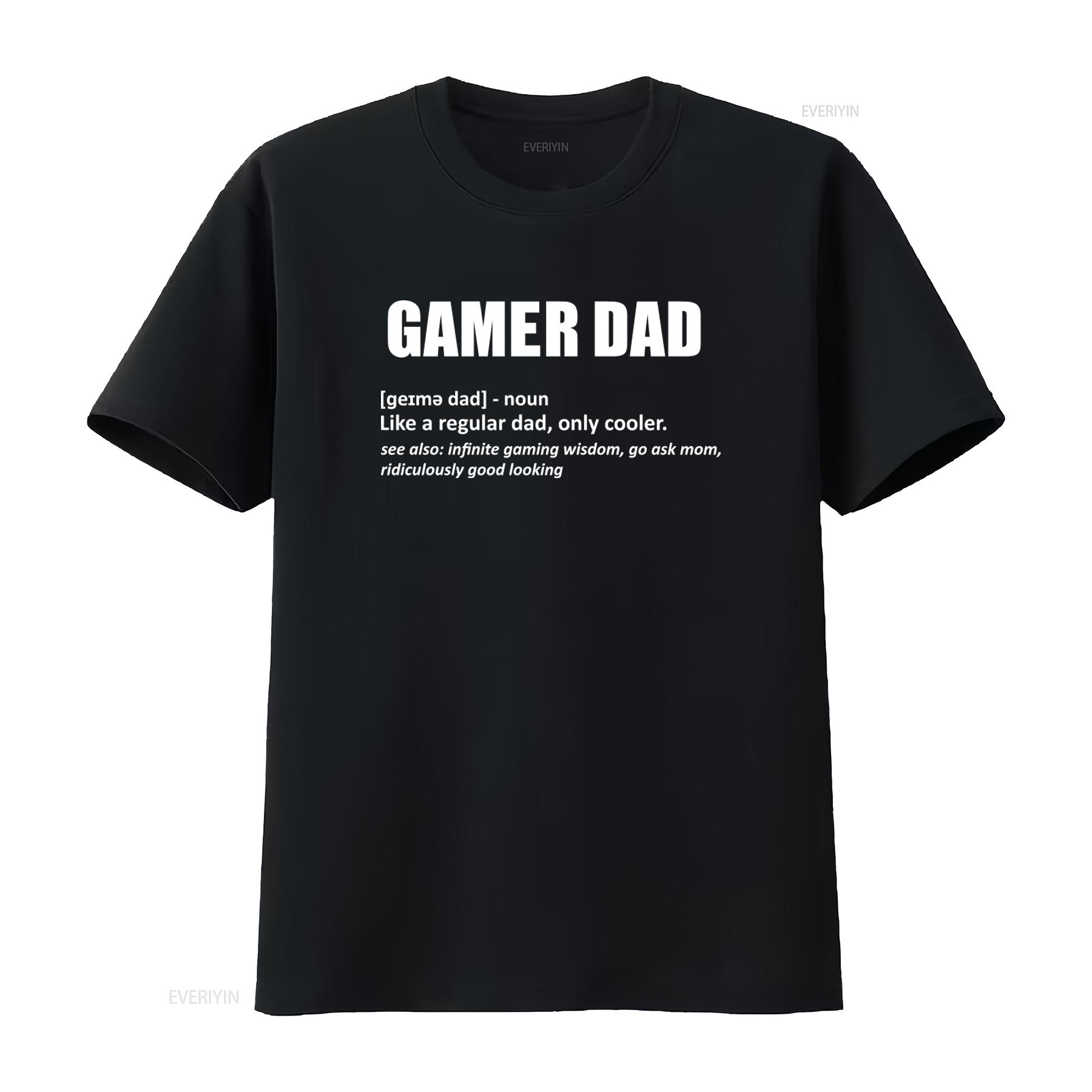 

Gamer Dad T Shirt Gaming s for Funny Fathers Day Video Games Lover Cool vintage Washed Soft Slightly homme Stylish Unisex 4XL
