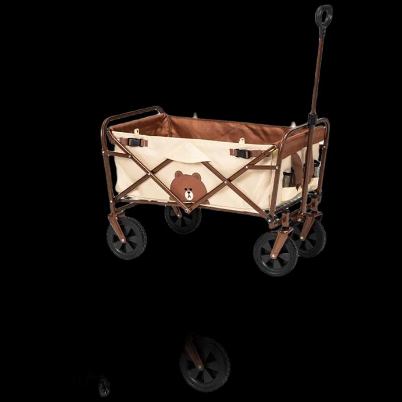 

MOBIGARDEN LINE FRIENDS Brown Bear Folding Camping Cart